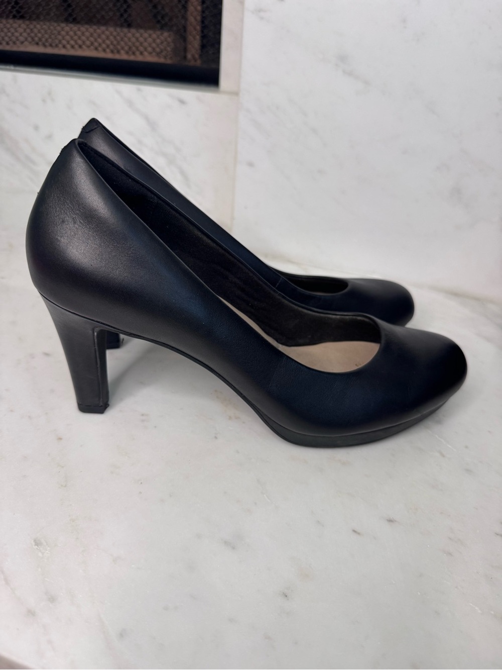 Clarks Women's Ambyr Joy High Heeled Comfort Pumps us 9.5 / uk 7 black high heel